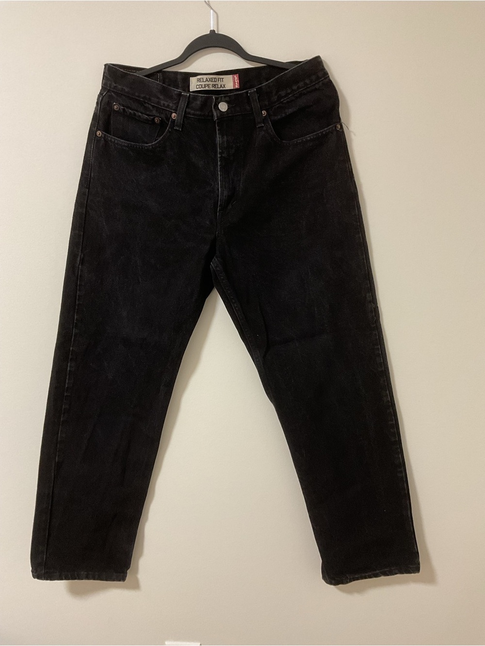 Vintage Levis 550 Black Jeans 33x30 Mens Relaxed Fit Tapered Y2K Denim 2007